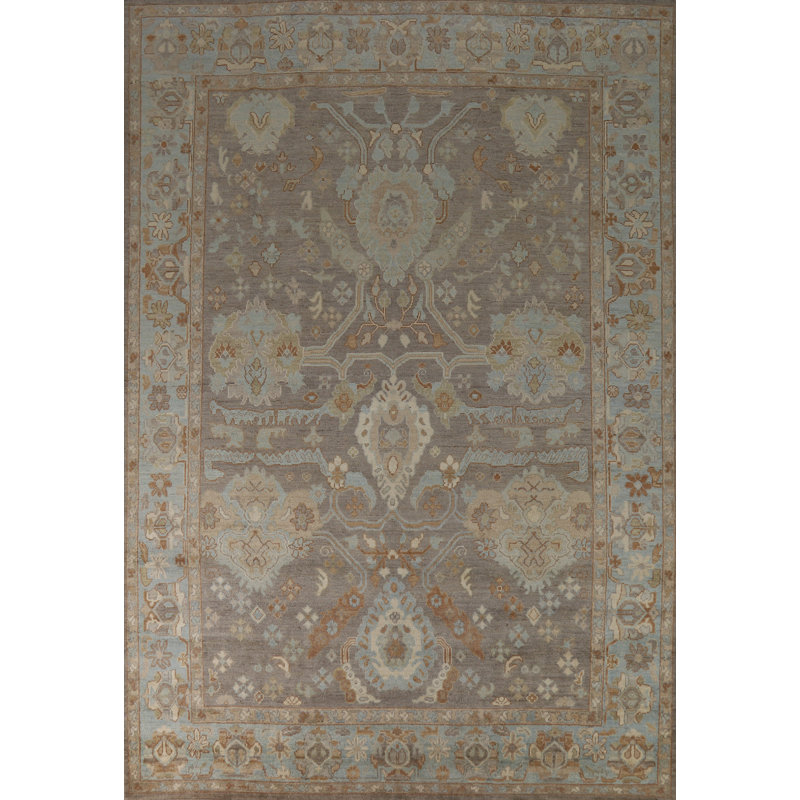 Vegetable Dye Oushak Turkish Area Rug 8x12