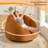 360° Rotating Shell Compression Lazy Sofa with Ottoman - Removable Breathable Plush Chaise Lounge for Living Room-353334621