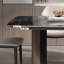 Table de salle à manger rectangulaire en microlite noir avec alliage d'aluminium pour la salle à manger / cuisine-1762367722