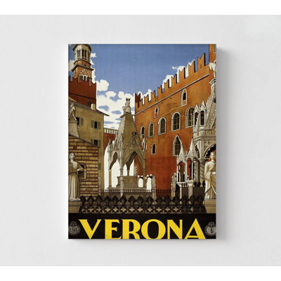 Verona Vintage Travel Poster, Old Italian City Wall Decor, Verona Home Decor, Travel Artwork Office Wall Poster, Vintage Verona Decor