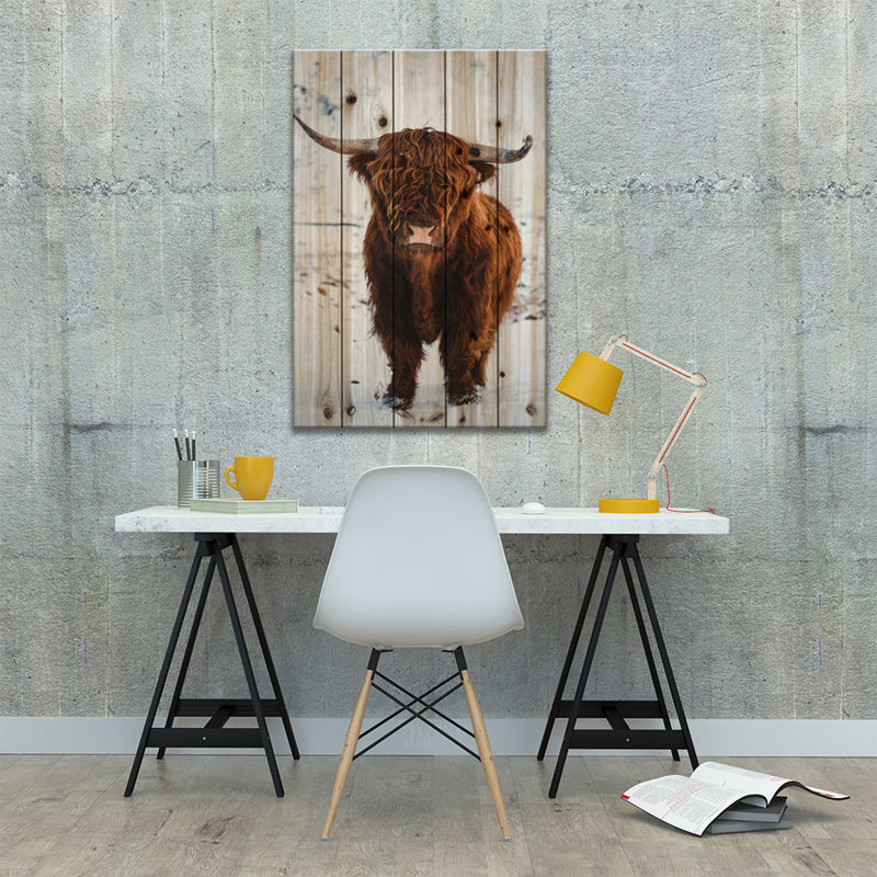 «Highland Catt I» par Steffen Fossbakk - impression sans cadre sur bois, L 26 po x H 40 po