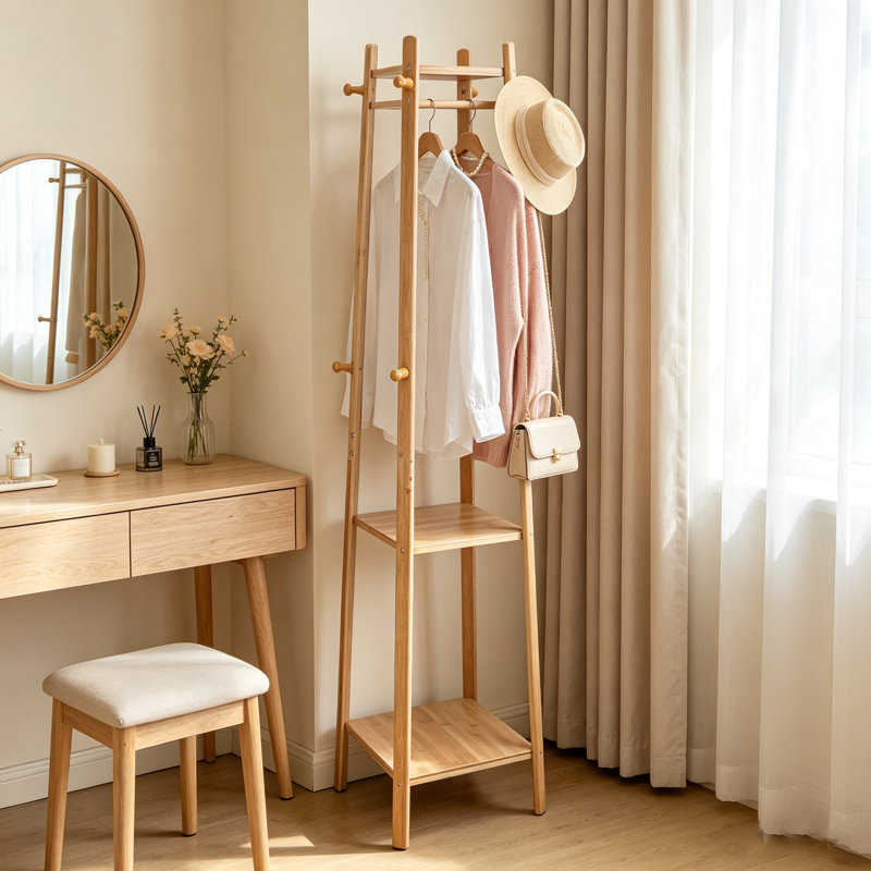 Eben Freestanding 8 - Hook Coat Rack