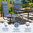 5-Piece Outdoor Swivel Patio Dining Sets, 360° Rotation Metal Frame Patio Chairs with Thickened Teslin Fabric, Armrest Outdoor Dining Chairs for Deck, Backyard-1544900740