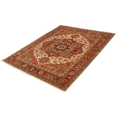 Hand-knotted Jules Sultane Ivory Wool Rug 7'9" x 9'9"