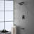 8 Inch Wall Mount Shower System With Tub Spout Single Handle Shower Faucet Set Brass Waterfall Shower Trim Kit With Rough-In Valve-116273719