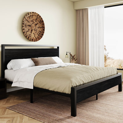 Lit plateforme Minas - noir
