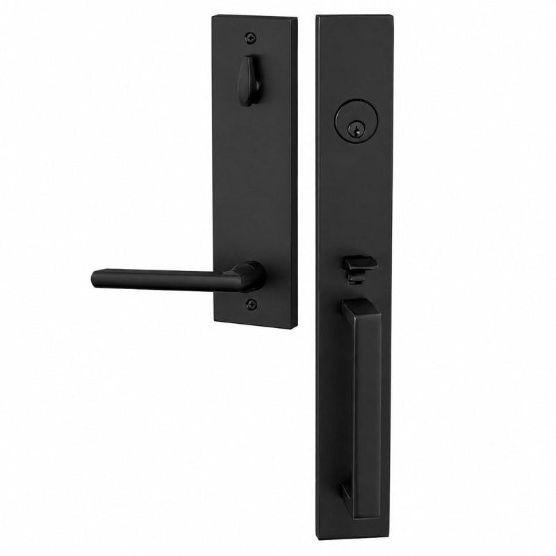 Ensemble de poignées Montgomery Bravura 973-939 avec levier Charlotte noir mat - L, Noir mat, Gauche