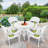 4 - Person Patio Dining Set with Round Table , Cushions Included-12638218-12655412