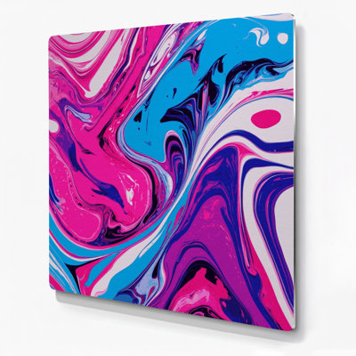 Art abstrait abstrait en métal rose 29