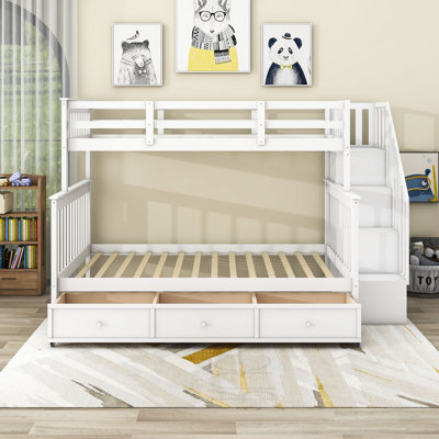 Frankie-James Kids Twin Over Full Bunk Bed with Drawers