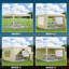 Pavillon de jardin escamotable 10X10FT, paroi latérale pour l'extérieur avec UPF 50+ et sac de poids et sac de transport-123218914