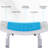 Adjustable Bath Seat For Seniors, Injured & Pregnant - 6 Levels, Non-slip, -, Blue Aluminum Stool 6-level Elderly, , Blue, Made