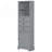 Modern MDF Board Tall Storage Cabinet With 3 Drawers And Adjustable Shelves For Bathroom, Study, Office-1911271407