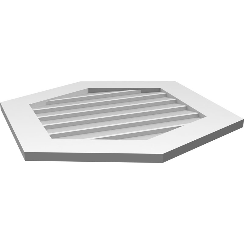 Ventilé vertical à pignon vertical en uréthane 5/12, H 1 po x l 26 po x L 28 po