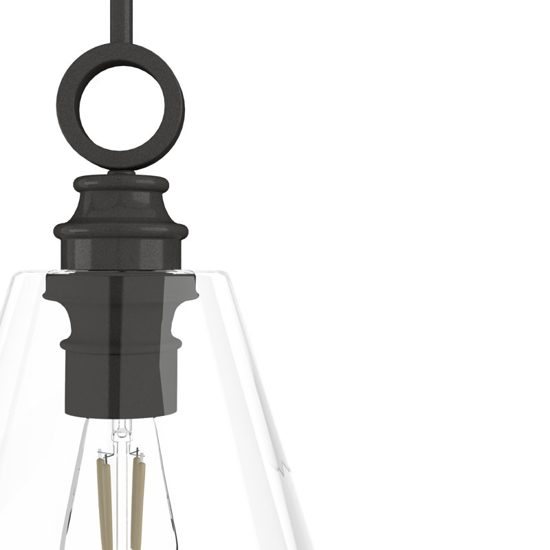 Klein 1 Light Glass Cone Pendant, Noble Bronze, Medium