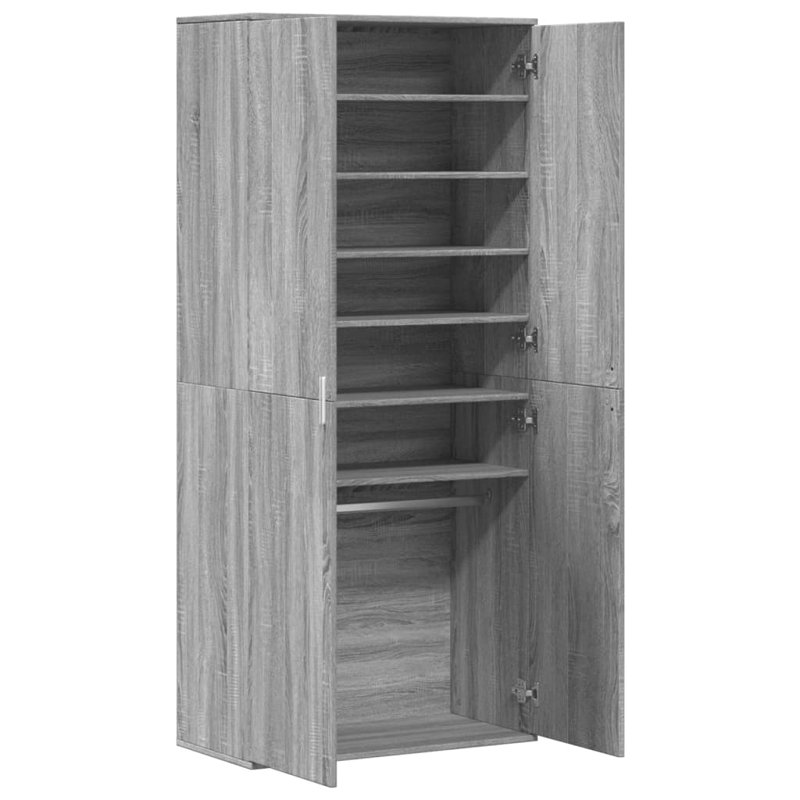 20 Pair Shoe Storage Cabinet, Grey Sonoma