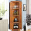 Grande armoire de rangement 72 "avec 8 portes - Chêne pour une ambiance douillette dans la maison Organisez votre espace