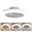 18 Inch Enclosed Ceiling Fan With Light And Remote, Flush Mount Bladeless Modern Low Profile Ceiling Fan For Bedroom Kitchen Dining Room