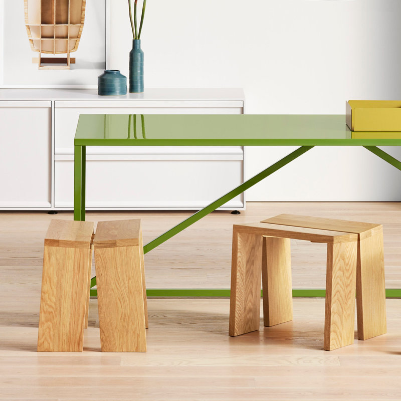 Amicable Solid Wood Dining Bench, 17.5" H x 60" W  x 17.1" D, White Oak