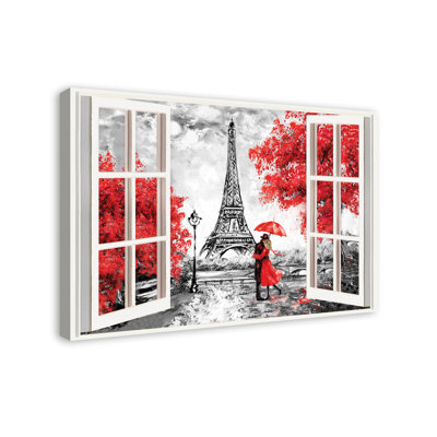 Art sur toile pour fenêtre paris Erika