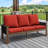 3-Seat Patio Wooden Sofa With Cushions-1472557286