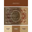 Tapis moelleux moelleux en damas classique brun - reliure brun clair-117711207