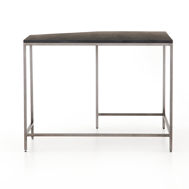 Ehme Solid Wood Writing Desk, Black Wash Poplar