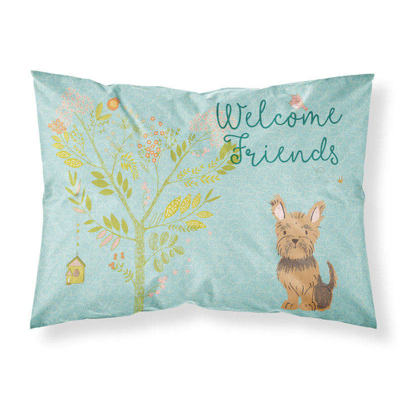 Taie d’oreiller welcome friends, Yorkie
