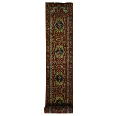 Ashlley One-of-a-Kind 2'7" X 17'7" New Age Runner Wool Area Rug