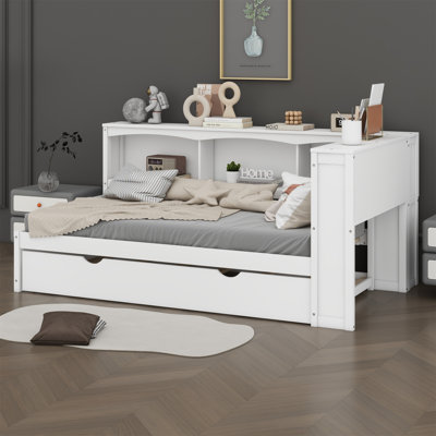Daybed With Trundle, Shelves And USB Ports