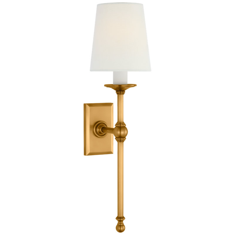 Classic 1 - Light Candle Wall Light, Antique Burnished Brass