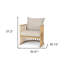 Fauteuil demi-tonneau beige rembourré Gracie Mills