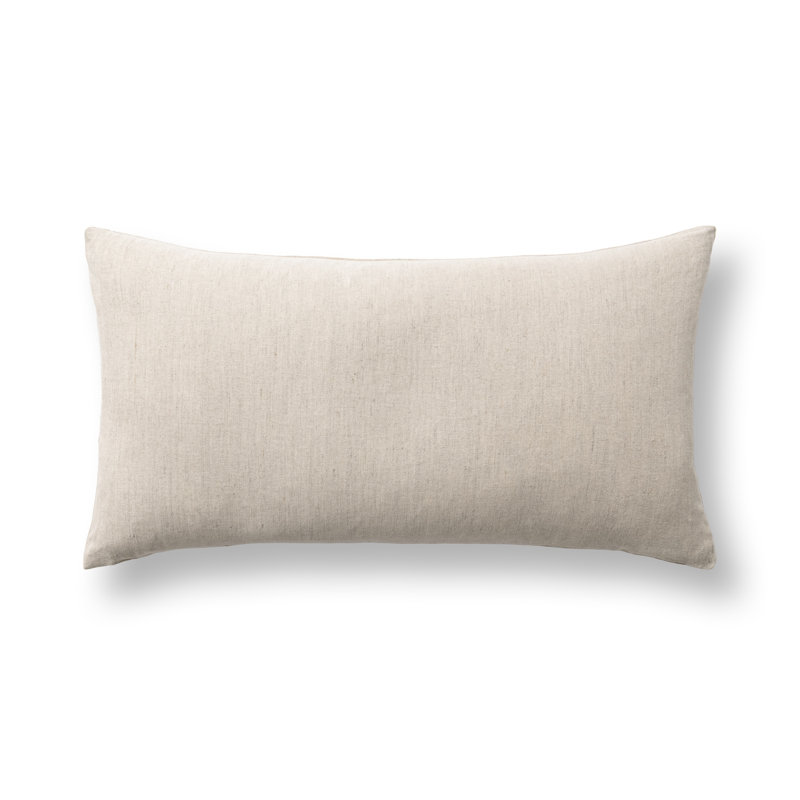 Corbin Cotton Blend Throw Pillow, Frothed Brown, Rectangle 14"H x 26"W