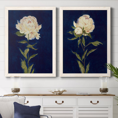 PRETTY AS A PEONY I - Ensemble de 2 reproductions de cadres photo sur toile