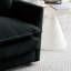 Fauteuil Comfy pour salon - tissu à siège simple en chenille noire avec combinaisons personnalisées