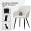 46cm H Linen Upholstered Metal Armchair-801867547