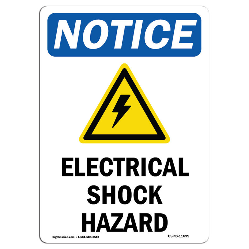 Panneau de danger de choc électrique