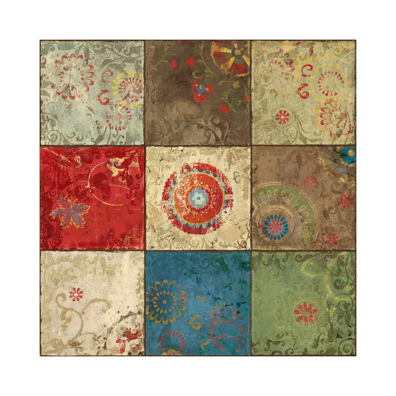 Suzani I by Allison Pearce - Wrapped Canvas Print, 45.72 cm H x 45.72 cm W x 3.175 cm D