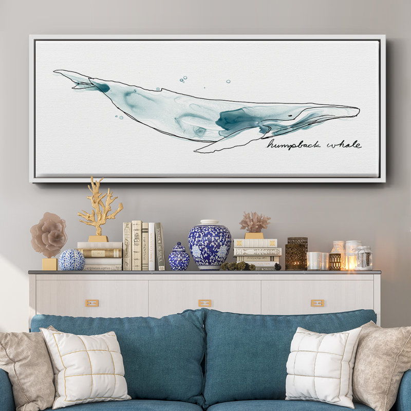 Baleine II - toile encadrée, H 24 po x l 60 po