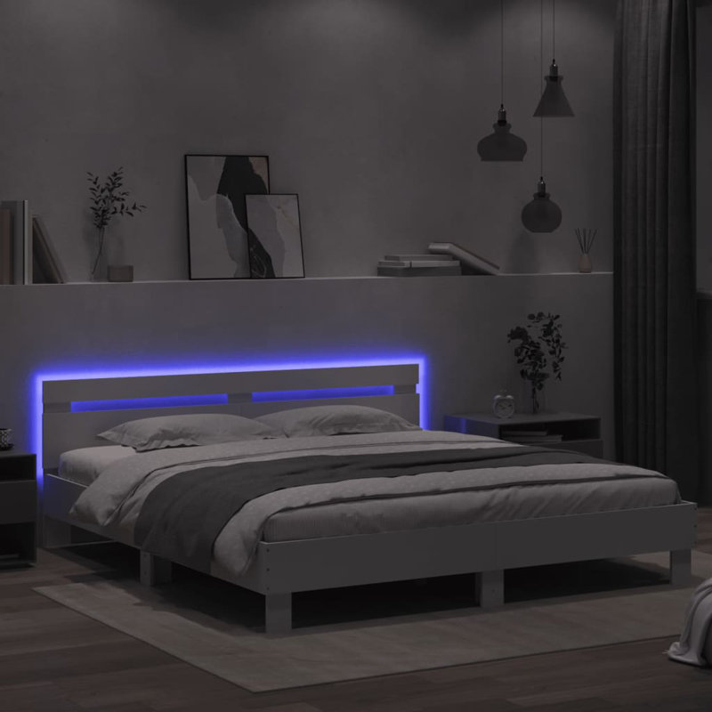 Bruschi Bed, 200 x 200cm, White