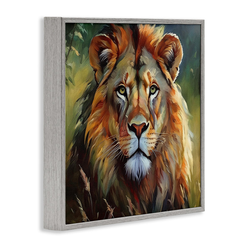  «Painterly Lion Portrait», estampe numérique par Noah Bay, Estampe numérique Farmhouse, H 12 po x l 12 po