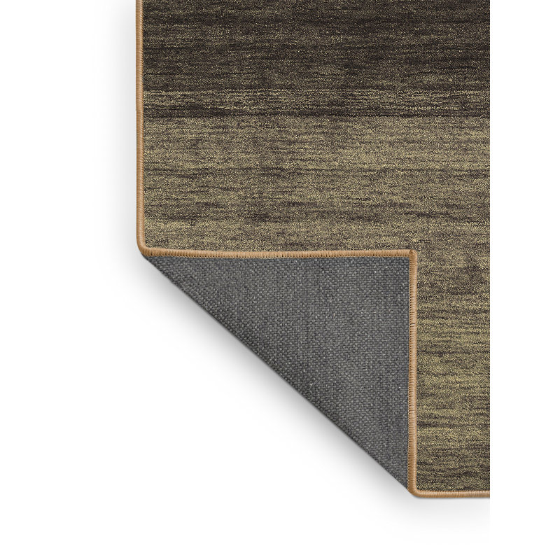 Tapis ombré tissé à la machine en brun / gris / noir, Rectangle 2 pi x 3 pi