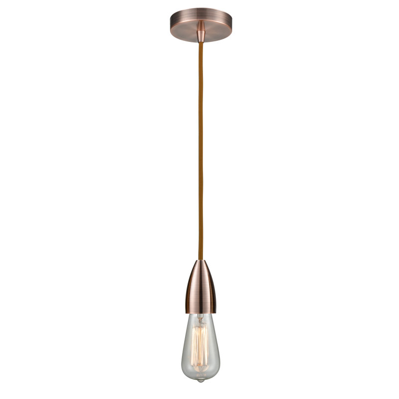 Cecile 1 - Light Single Pendant, Antique Copper/Copper