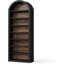 Bibliothèque arquée à 8 niveaux - grande bibliothèque moderne ouverte à deux tons en bois, armoire de rangement avec dossier fermé pour le salon, la chambre à coucher, le bureau, la bibliothèque