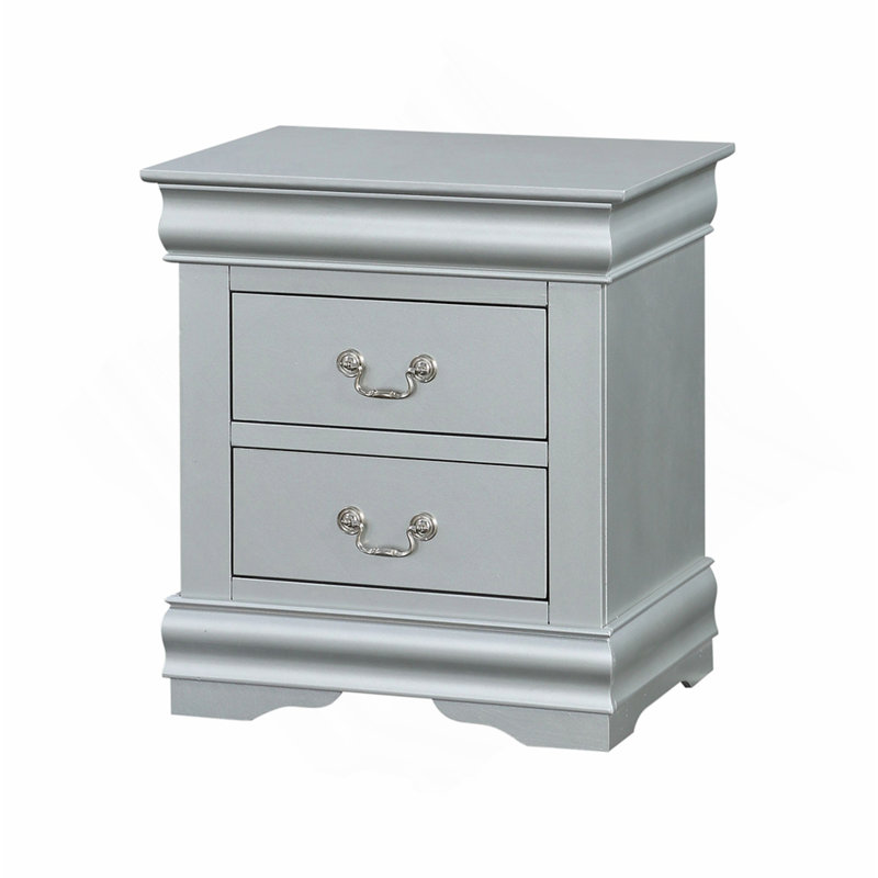 Platinum Finish Nightstand