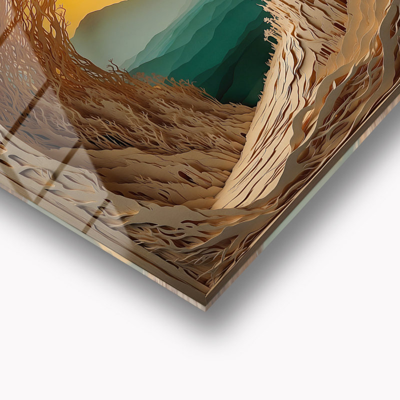 Layer of Aeon Tempered Glass Wall Art, 36.5" H x 36.5" W