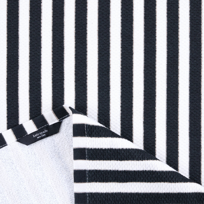 Loop And Dot Kitchen Towel, Black/Beige