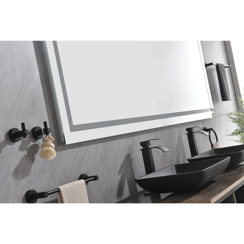 Miroir de salle de bain à DEL avec éclairage avant et arrière, 84 po x 48 po