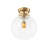 1-Light Swirled Glass Orb Semi-Flush Mount