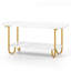 Table basse moderne à 2 niveaux en faux marbre avec structure en métal Hommoo-132677325-132677327